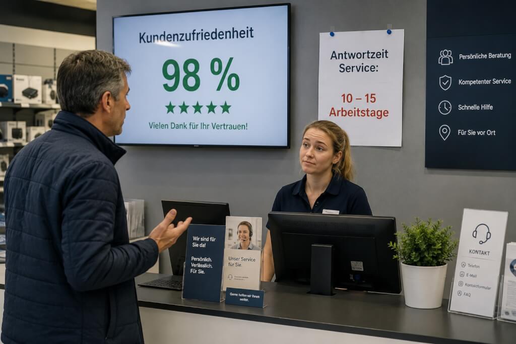 Kundenzufriedenheit-Anspruch versus Realität